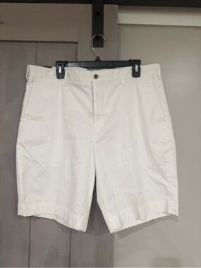 Polo by Ralph Lauren White Men's Flat-Front Chino Shorts
